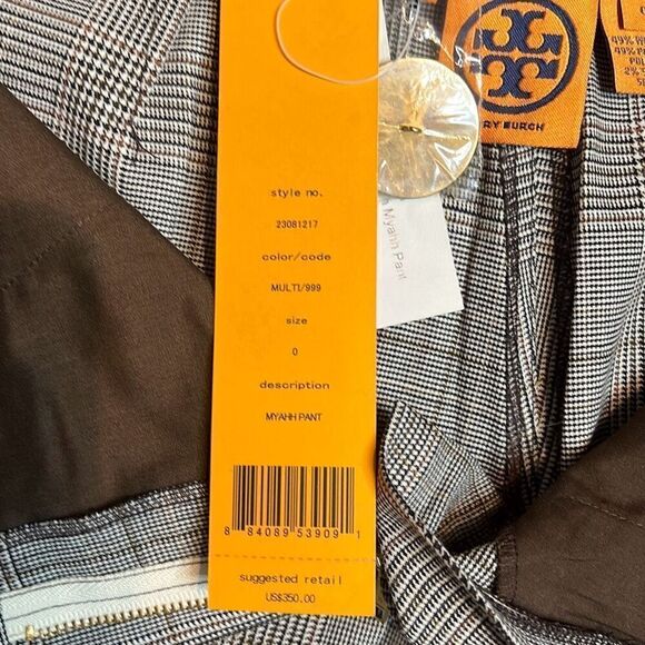 Tory Burch Myahh Plaid Pants NWT - Picture 6 of 11